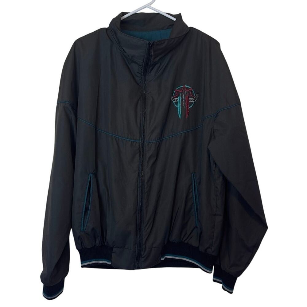 Mid-West‎ Garment Co. Southwestern Bomber Jacket Size XL Embroidered Skull